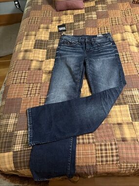 Cody James Men's Dark Blue Bootcut Jeans